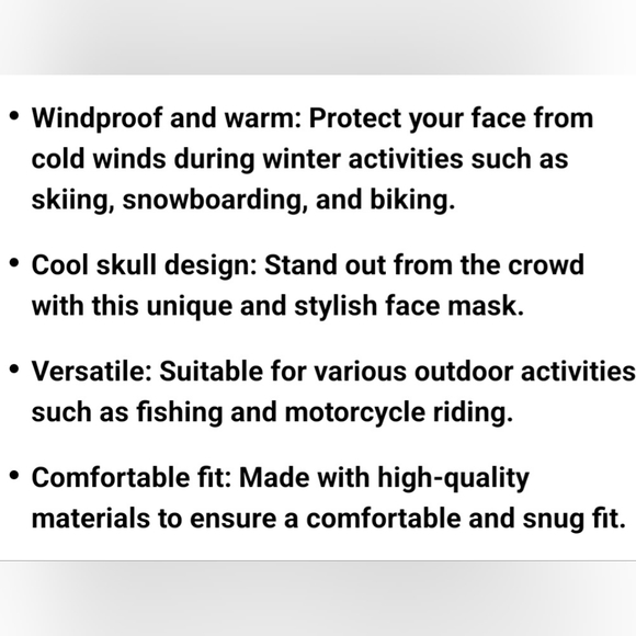 Skull Gaiter, Magic Bandana head face neck scarf, half skull face design. - Picture 2 of 4